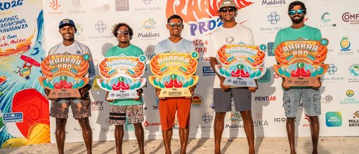 Podium at Raa Raa Pro kitesurfing competition